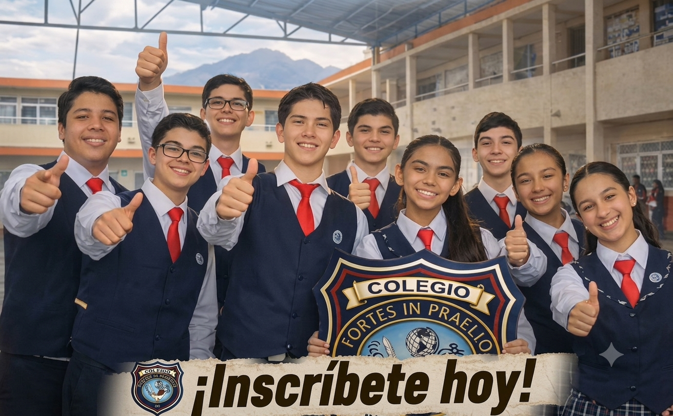 Alumnos del Colegio Fray Bartolomé de las Casas invitando a inscribirse